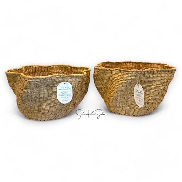 Threshold Small Woven Scallop Edge Basket Lt Brown Wicker‎ - Target Spring 2025 - Picture 4 of 7